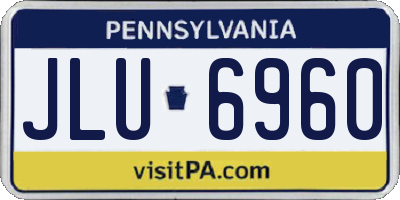 PA license plate JLU6960