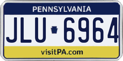 PA license plate JLU6964