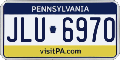 PA license plate JLU6970