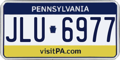 PA license plate JLU6977