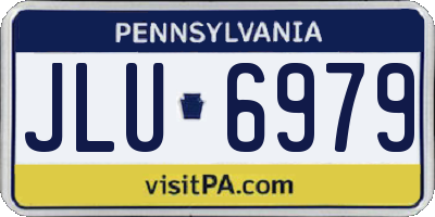 PA license plate JLU6979
