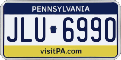 PA license plate JLU6990