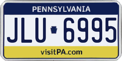 PA license plate JLU6995