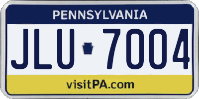 PA license plate JLU7004