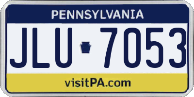 PA license plate JLU7053