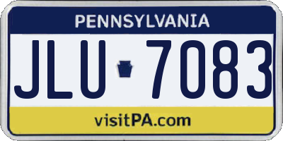 PA license plate JLU7083