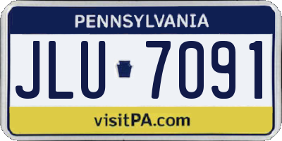 PA license plate JLU7091