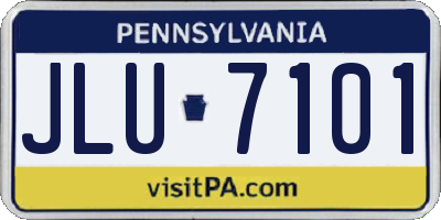 PA license plate JLU7101
