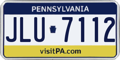 PA license plate JLU7112