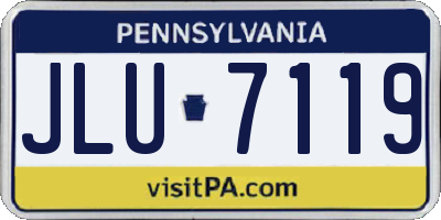 PA license plate JLU7119