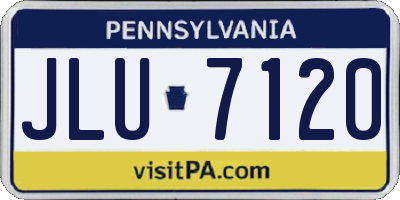 PA license plate JLU7120