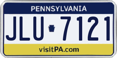 PA license plate JLU7121