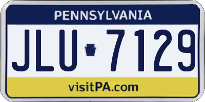 PA license plate JLU7129