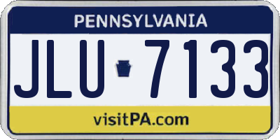 PA license plate JLU7133