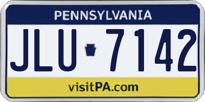 PA license plate JLU7142