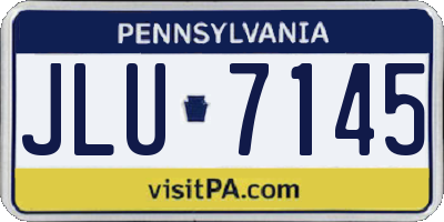 PA license plate JLU7145