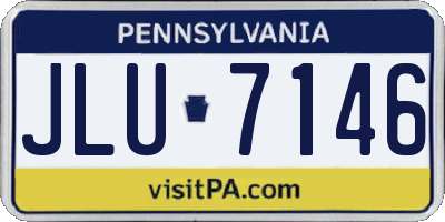 PA license plate JLU7146