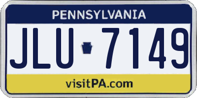 PA license plate JLU7149