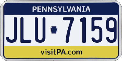 PA license plate JLU7159