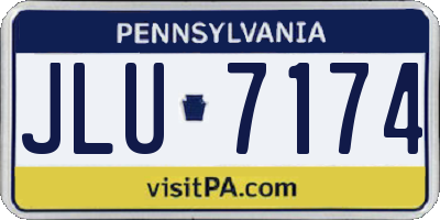 PA license plate JLU7174