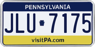 PA license plate JLU7175