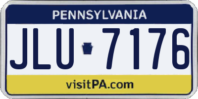 PA license plate JLU7176