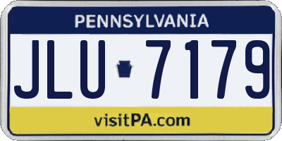 PA license plate JLU7179
