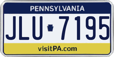 PA license plate JLU7195