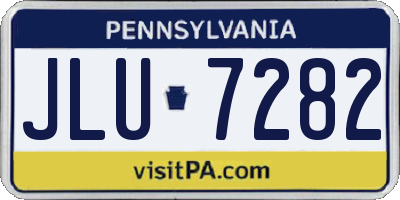 PA license plate JLU7282