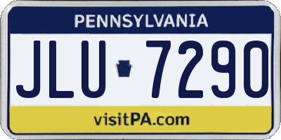 PA license plate JLU7290