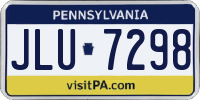PA license plate JLU7298