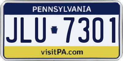 PA license plate JLU7301