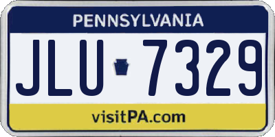 PA license plate JLU7329