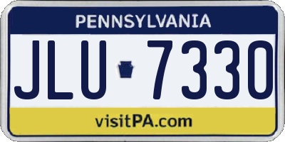 PA license plate JLU7330