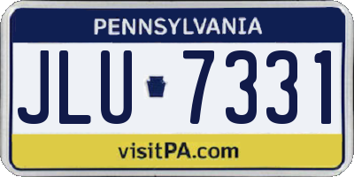 PA license plate JLU7331