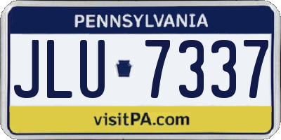 PA license plate JLU7337