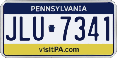 PA license plate JLU7341