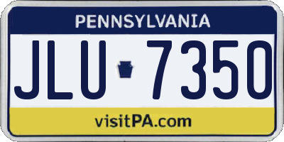 PA license plate JLU7350