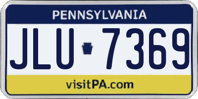 PA license plate JLU7369
