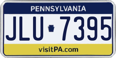 PA license plate JLU7395