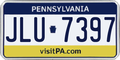 PA license plate JLU7397