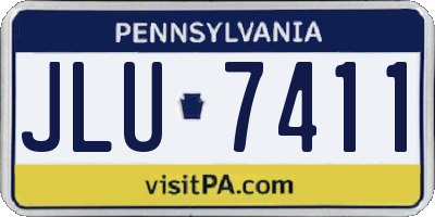 PA license plate JLU7411