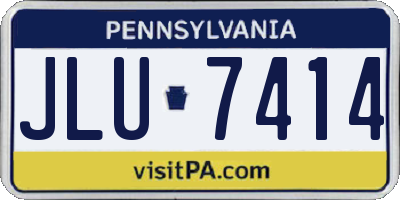 PA license plate JLU7414