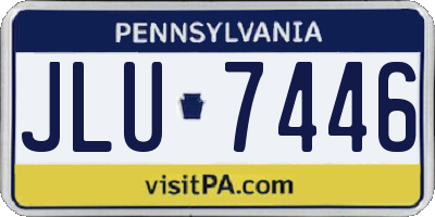 PA license plate JLU7446