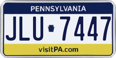 PA license plate JLU7447