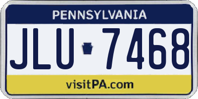 PA license plate JLU7468