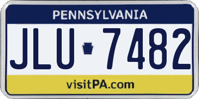 PA license plate JLU7482