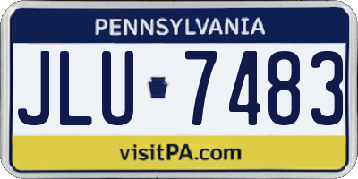 PA license plate JLU7483