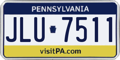 PA license plate JLU7511