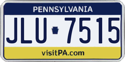 PA license plate JLU7515